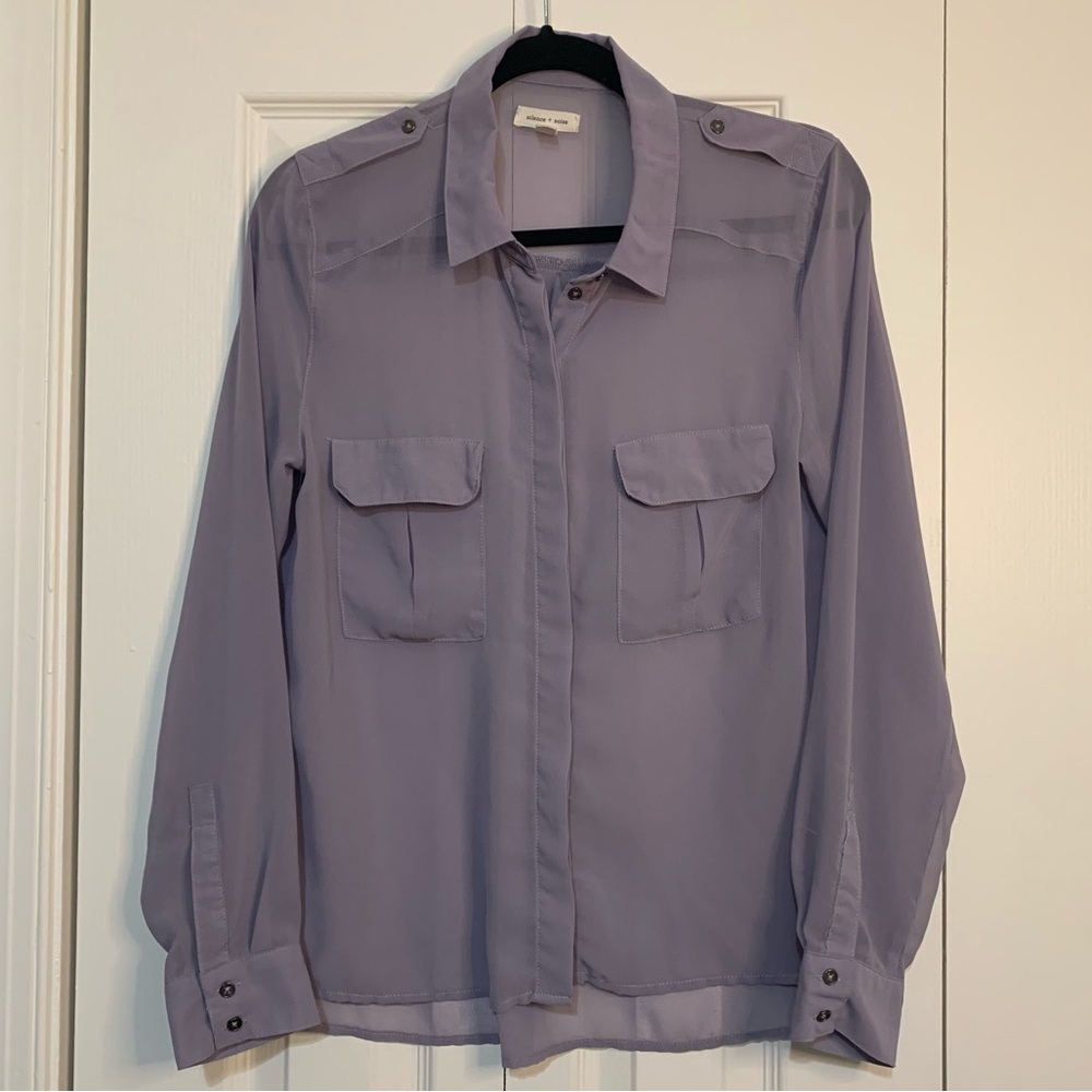 Silence + Noise Sheer Button Down